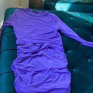 See-through Fashion Nova Purple Skirt set